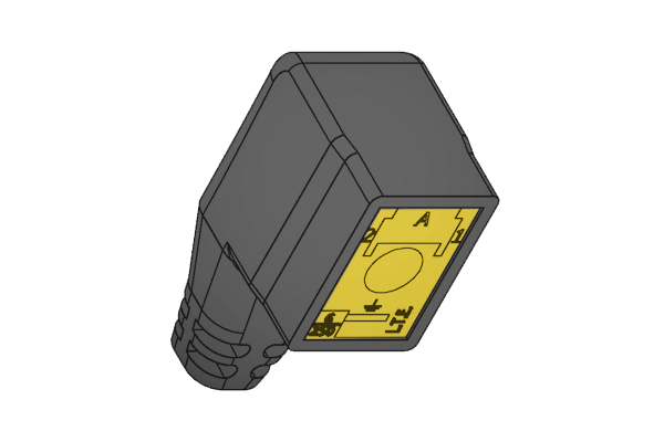 Connector for solenoid valves with three poles